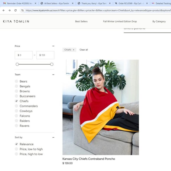 KIYA TOMLIN - CHIEFS INFINITY SET - NWT - SWIFTIES - XMAS GIFTS - ONE SIZE - Picture 3 of 3